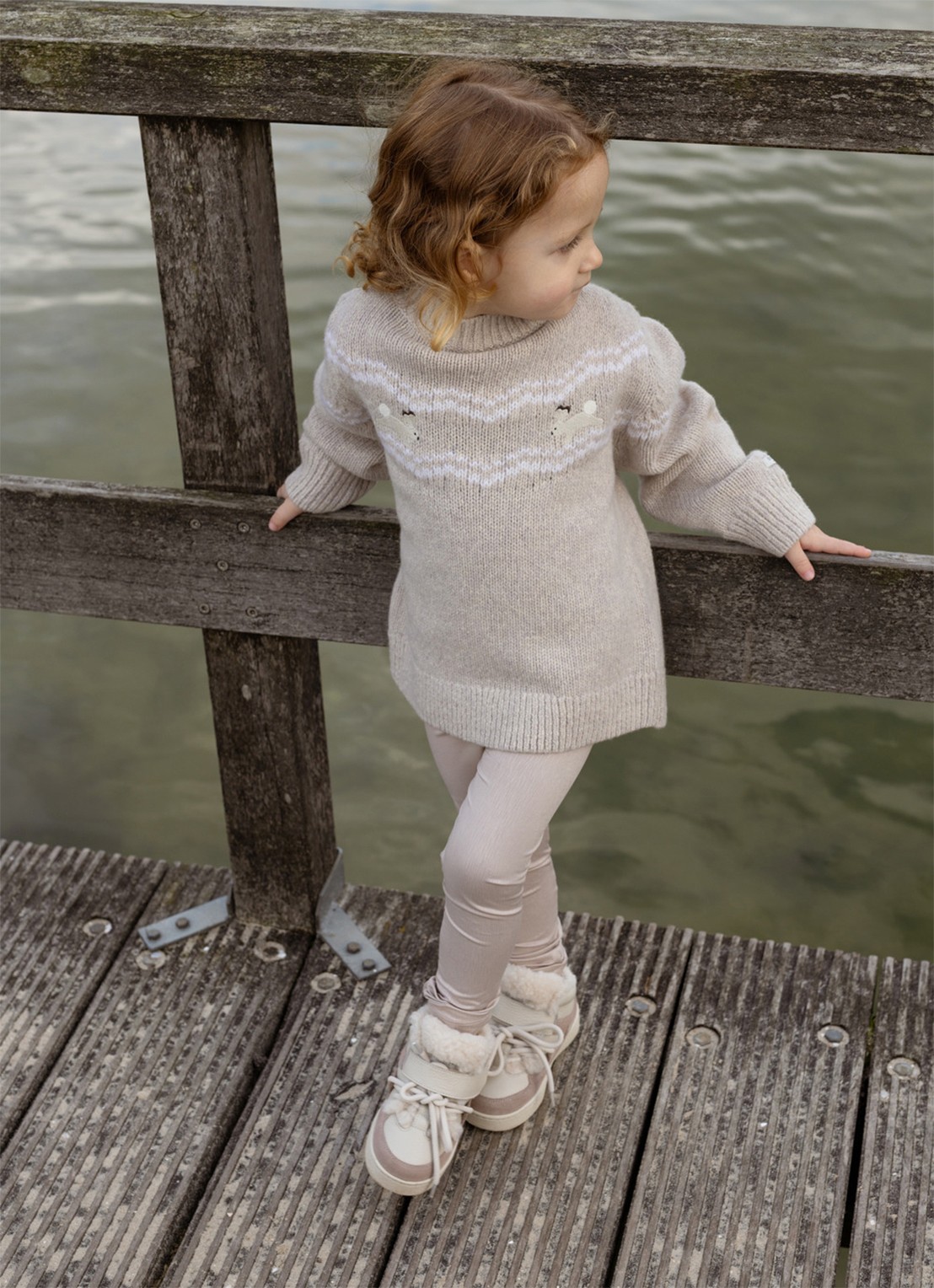 Donsje Amsterdam Nienja legging met logo - voorkant 4 lila