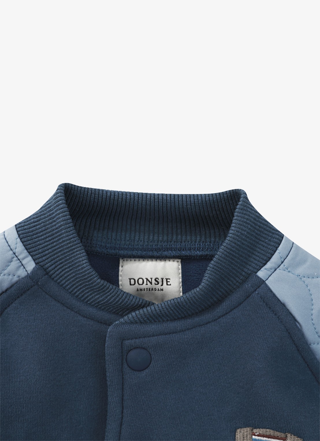 Donsje Amsterdam Noal jack met borduring - detail 4 royalblauw