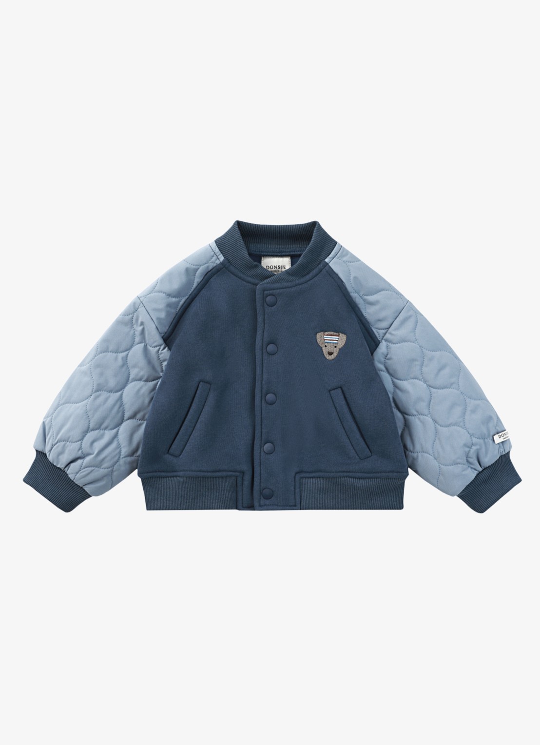 Donsje Amsterdam Noal jack met borduring - voorkant 3 royalblauw