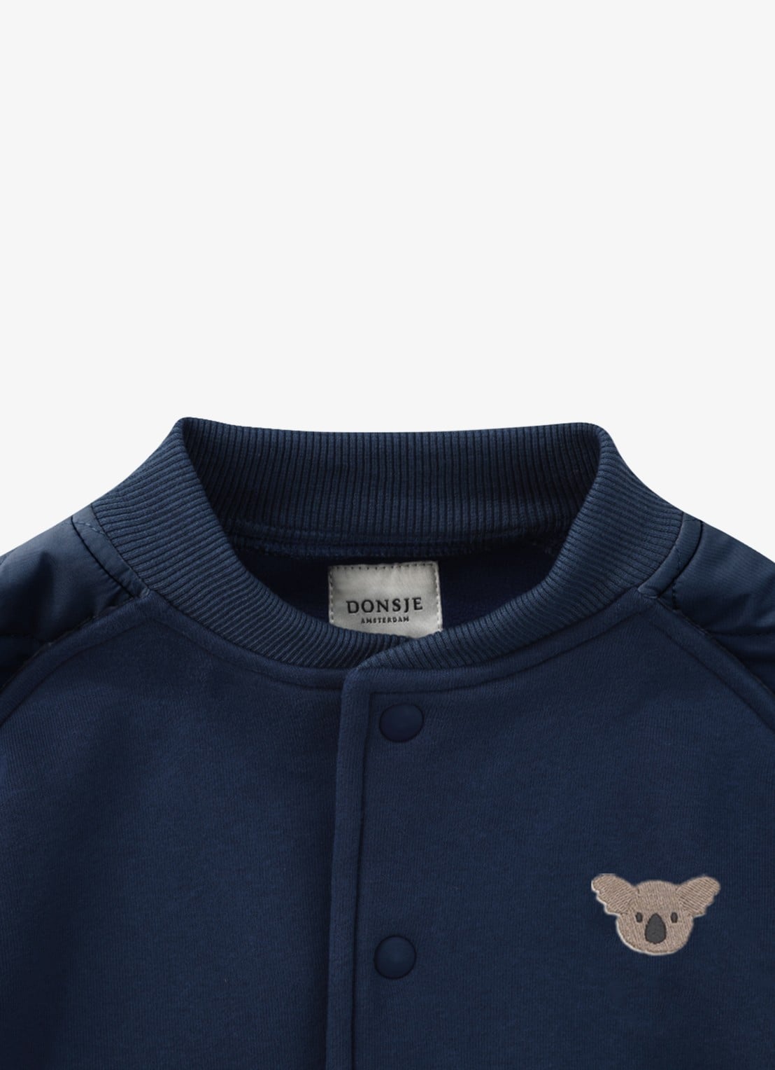 Donsje Amsterdam Noal jack met quiltpatroon - detail 3 donkerblauw