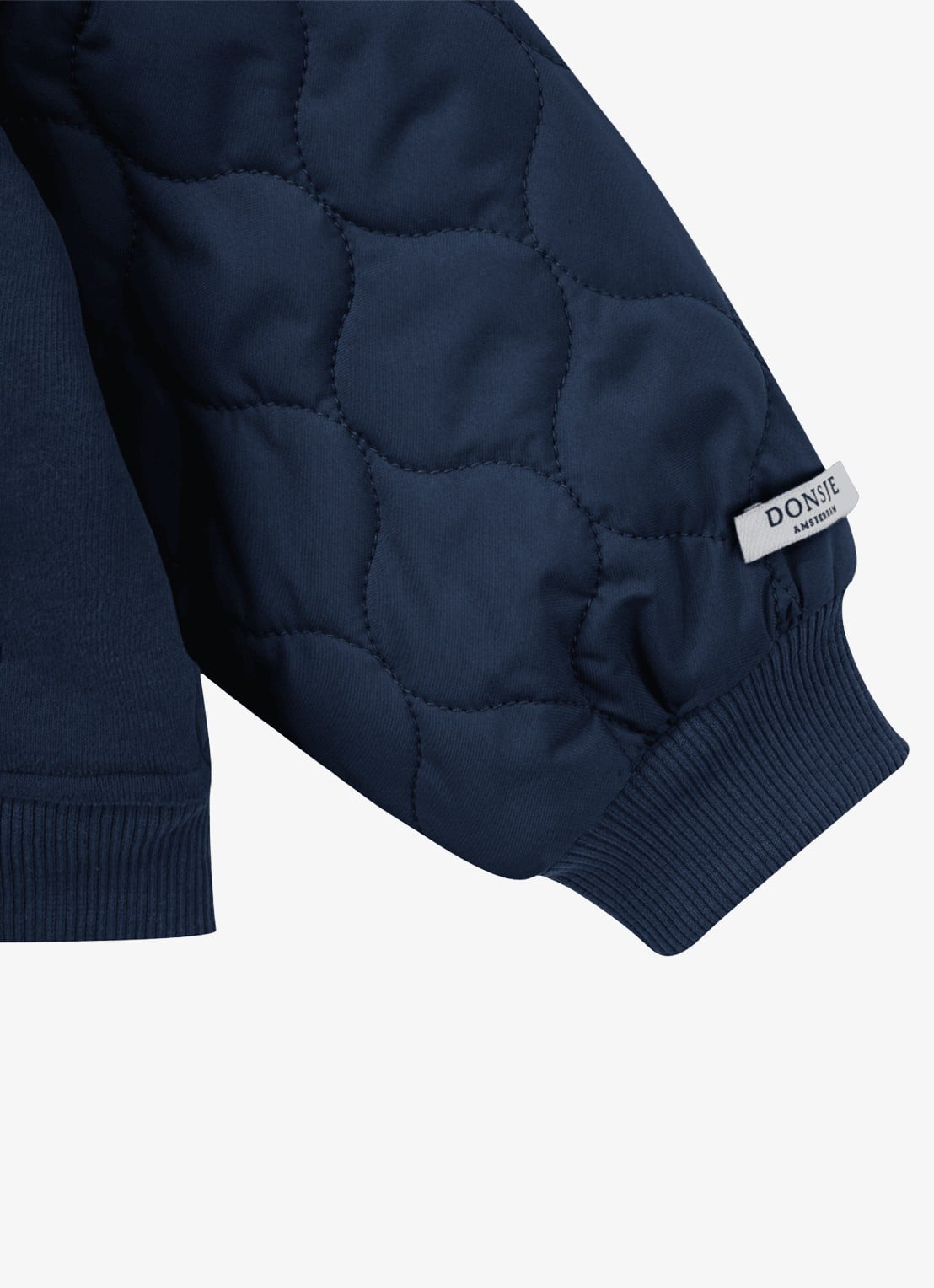 Donsje Amsterdam Noal jack met quiltpatroon - detail 4 donkerblauw