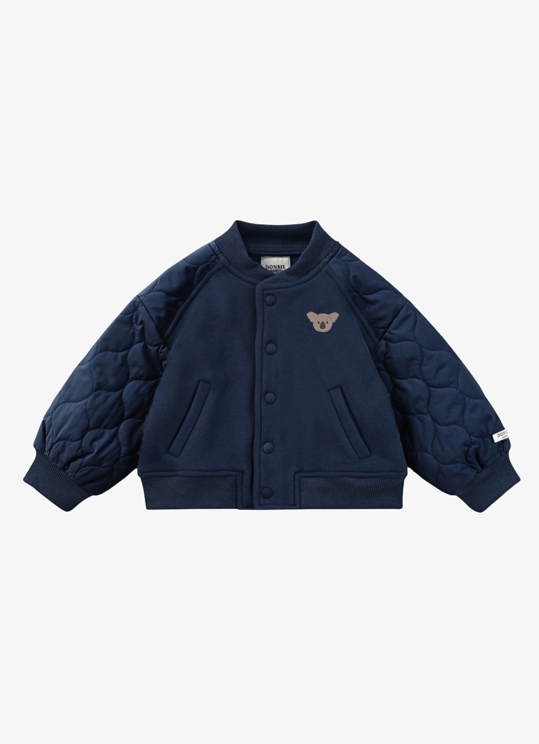 Donsje Amsterdam Noal jack met quiltpatroon - voorkant 2 donkerblauw