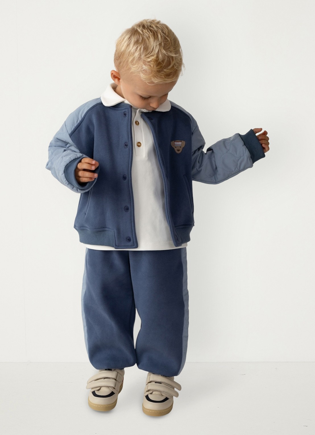 Donsje Amsterdam Noorien joggingbroek met steekzakken - voorkant 4 royalblauw
