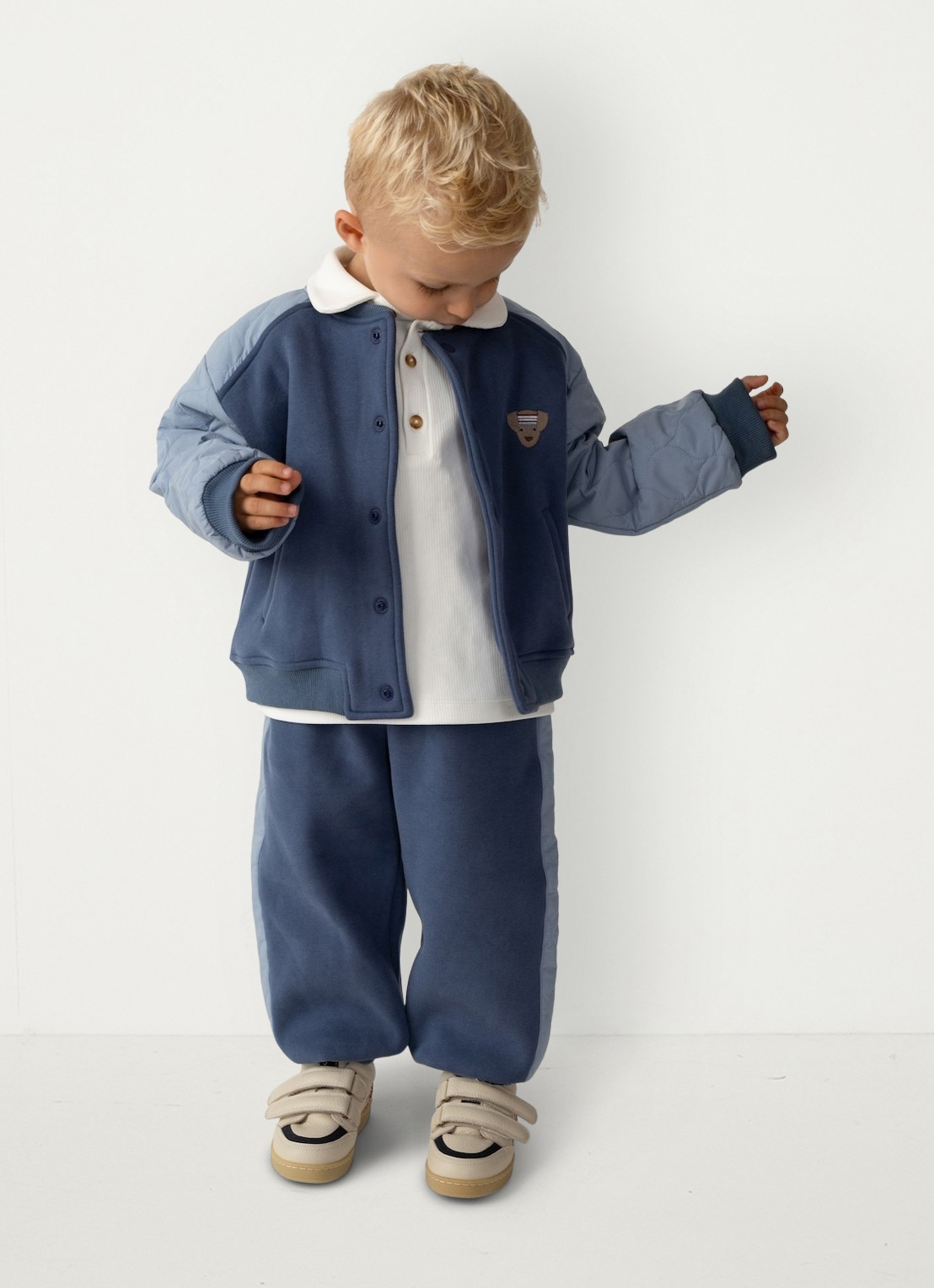Donsje Amsterdam Noorien joggingbroek met steekzakken - voorkant 2 royalblauw