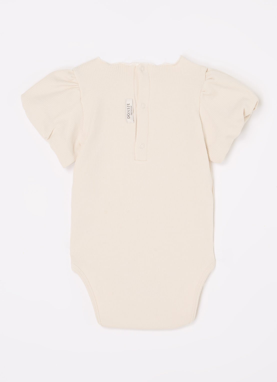 Donsje Amsterdam Nowie romper van  katoen - voorkant 2 beige