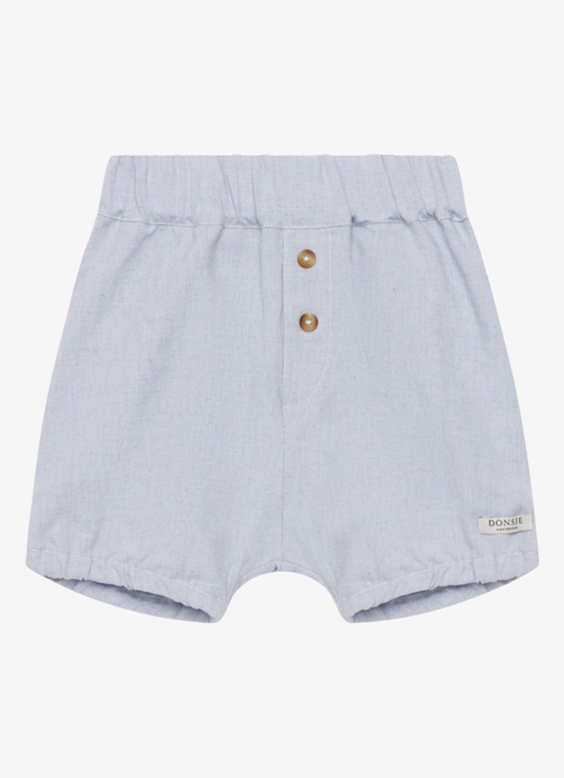 Donsje Amsterdam Olean korte broek met logo - voorkant 2 lichtblauw
