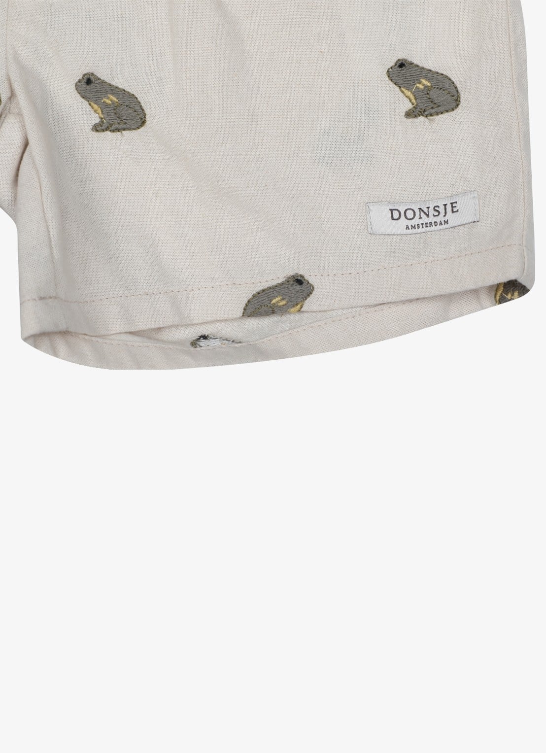 Donsje Amsterdam Olivier Frogs korte broek van linnen  - detail 4 wit