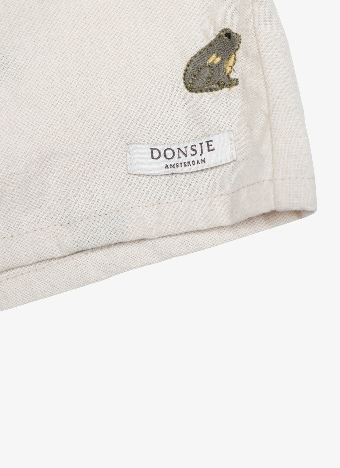 Donsje Amsterdam Olivier Frogs korte broek van linnen  - detail 5 wit