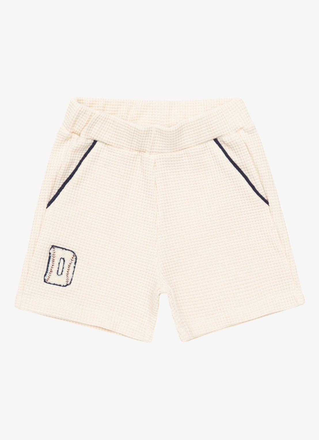 Donsje Amsterdam Petar korte broek met structuur - voorkant 3 beige