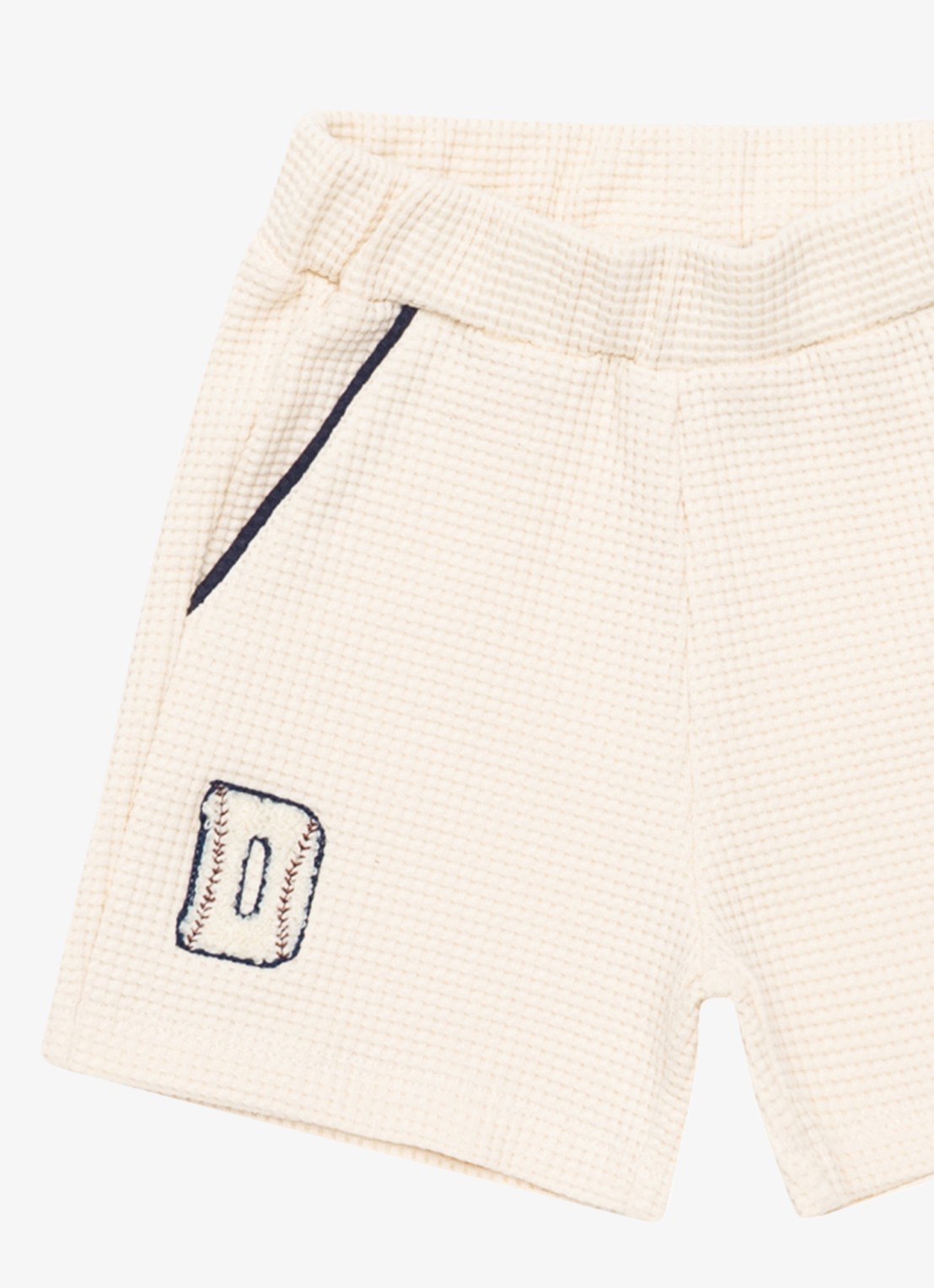 Donsje Amsterdam Petar korte broek met structuur - detail beige