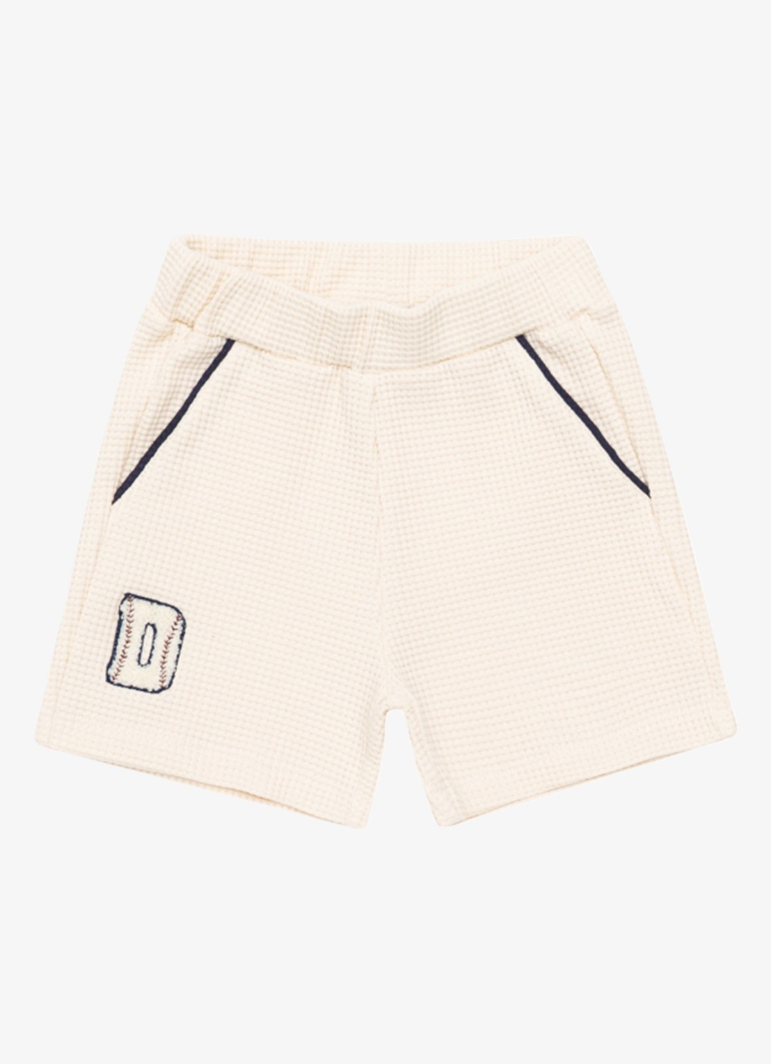 Donsje Amsterdam Petar korte broek met structuur - voorkant 2 beige