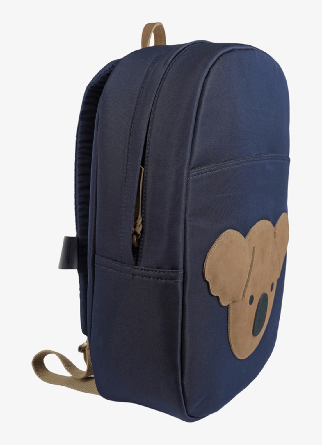 Donsje Amsterdam Pibbe Koala rugzak met leren details - detail 4 donkerblauw