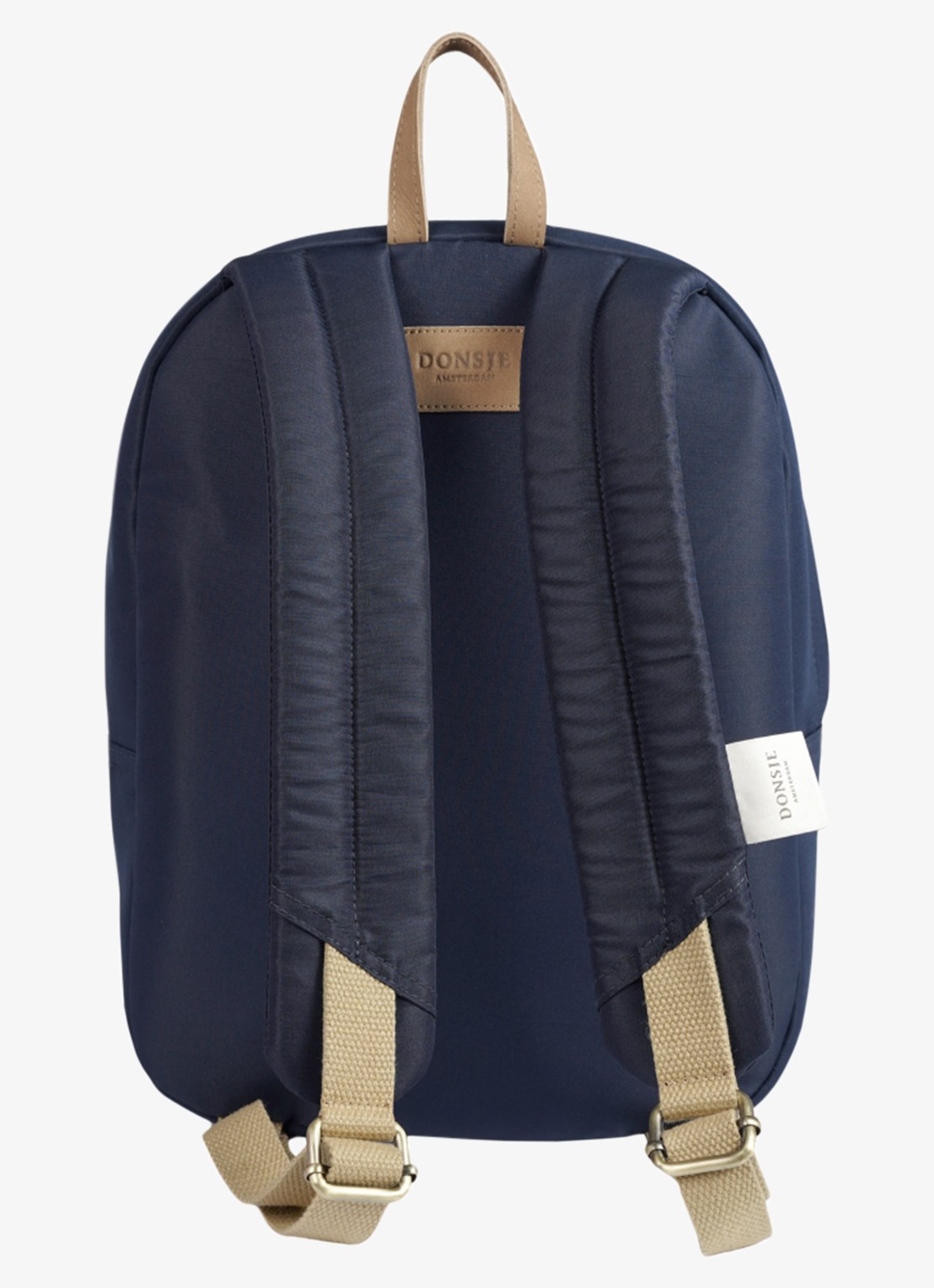 Donsje Amsterdam Pibbe rugzak met applicatie - achterkant blauw