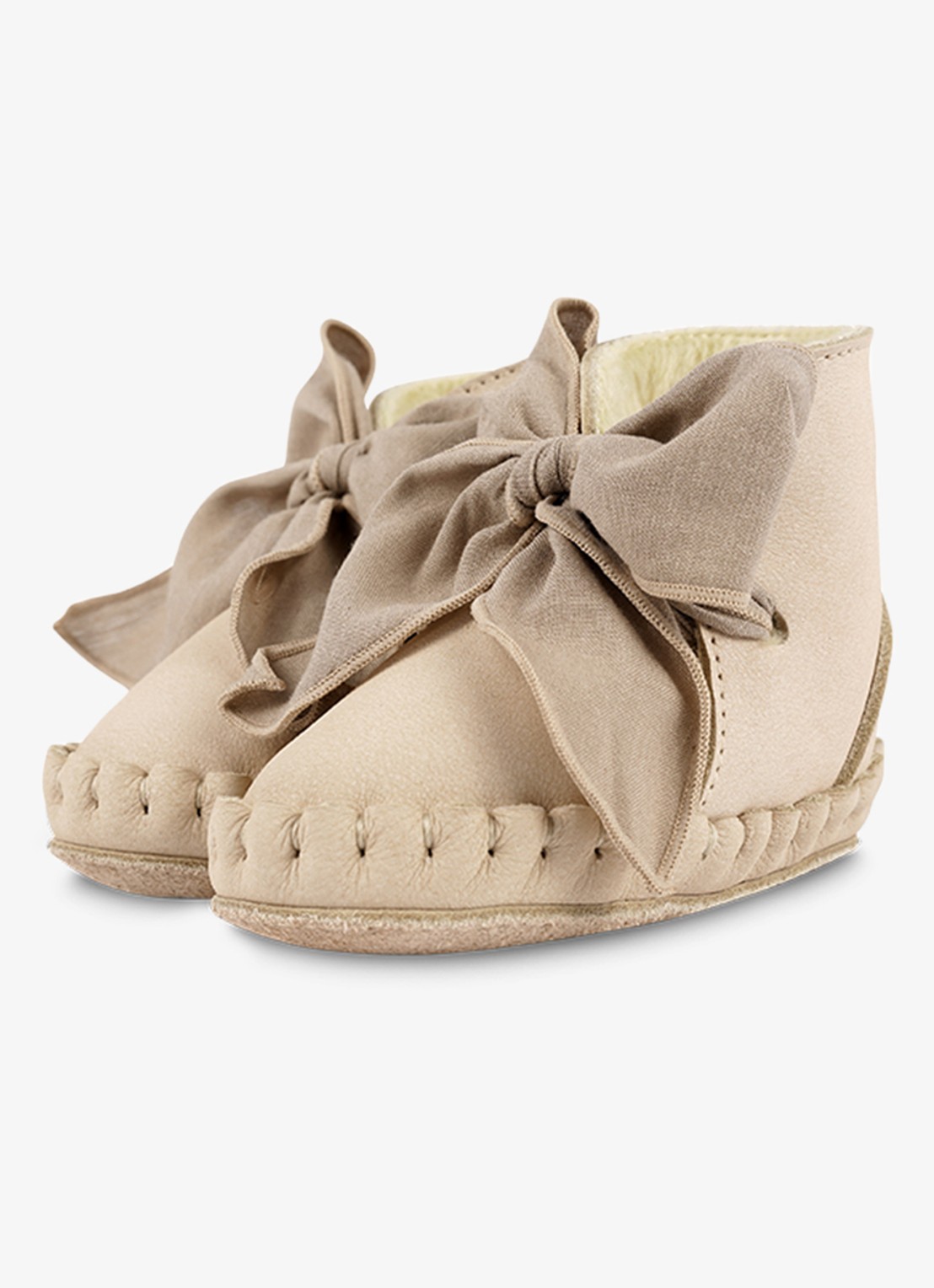 Donsje Amsterdam Pina Organza Booties - voorkant beige