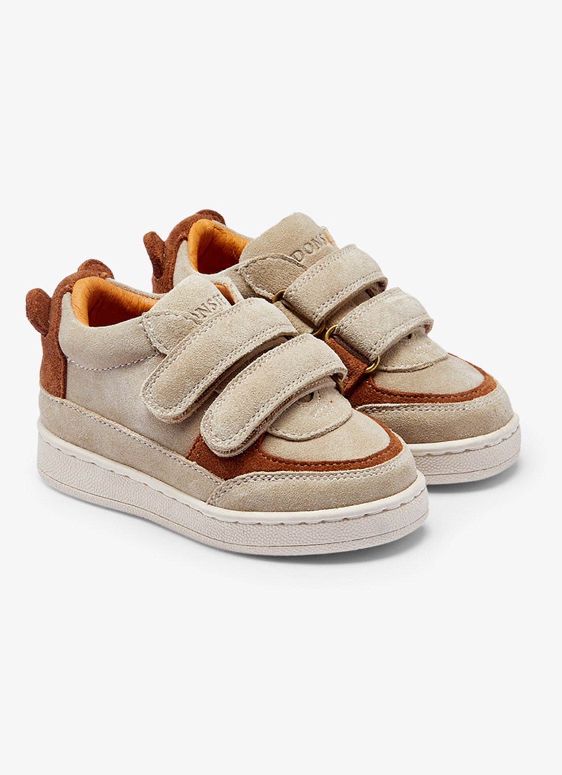 Donsje Amsterdam Pinou  Bear sneaker van leer  - voorkant taupe