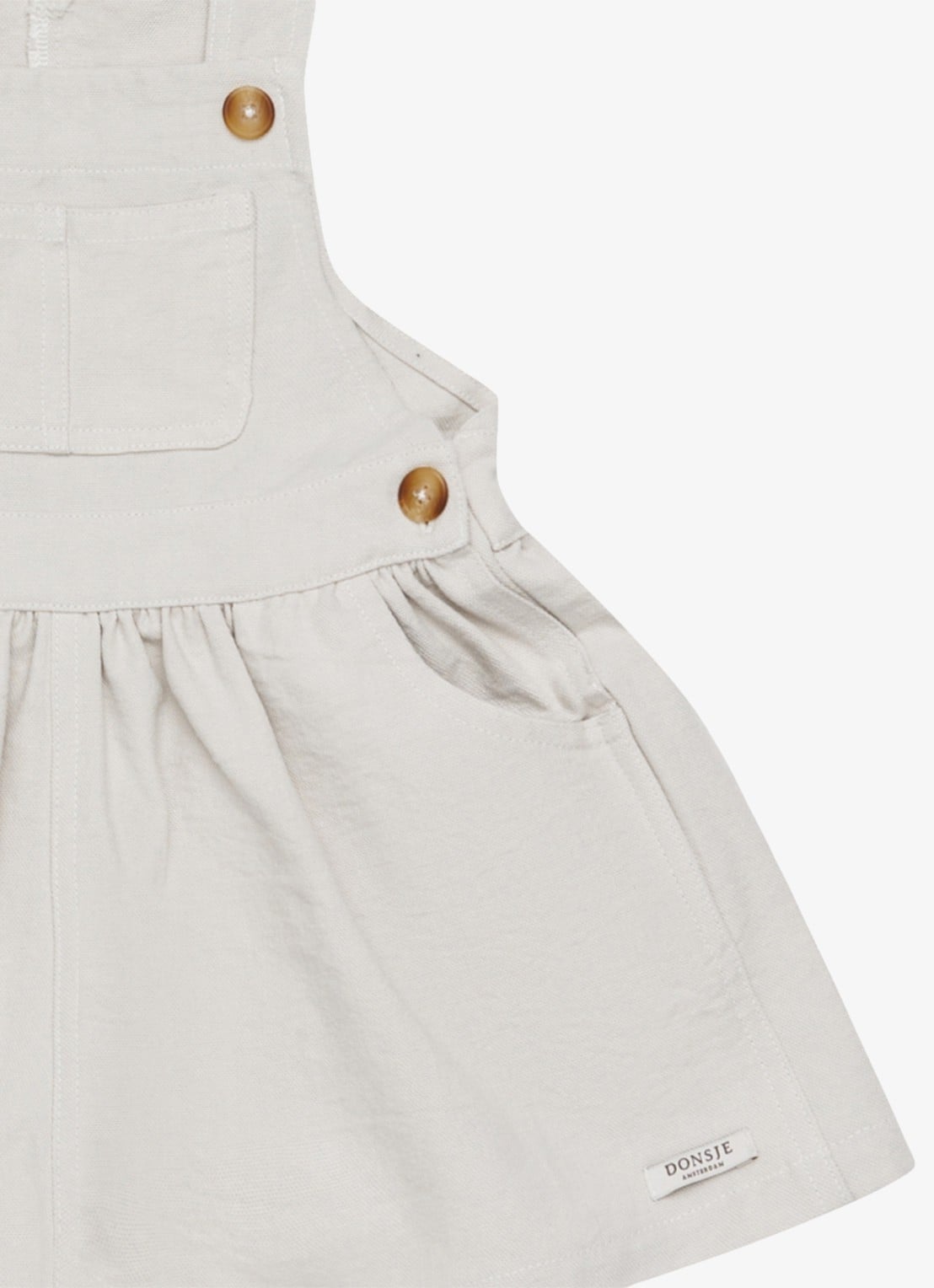 Donsje Amsterdam Plientje jumpsuit van katoen - detail 4 ivoor