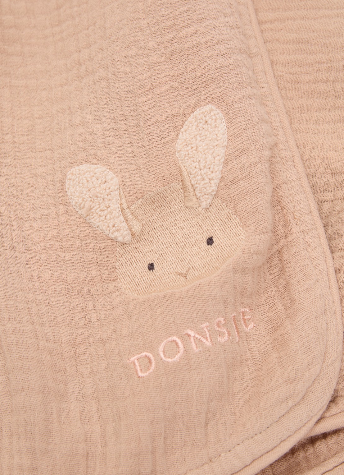 Donsje Amsterdam Ploekie Muslin deken van katoen 115 x 115 cm - voorkant 2 roze