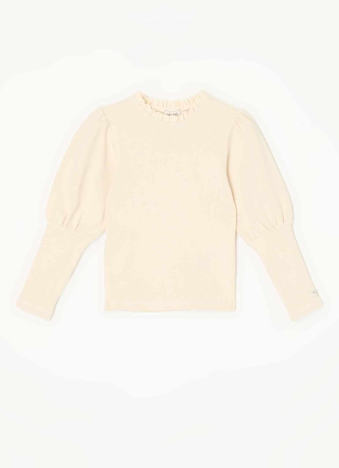 Donsje Amsterdam Raeven longsleeve van  katoen - voorkant 2 beige