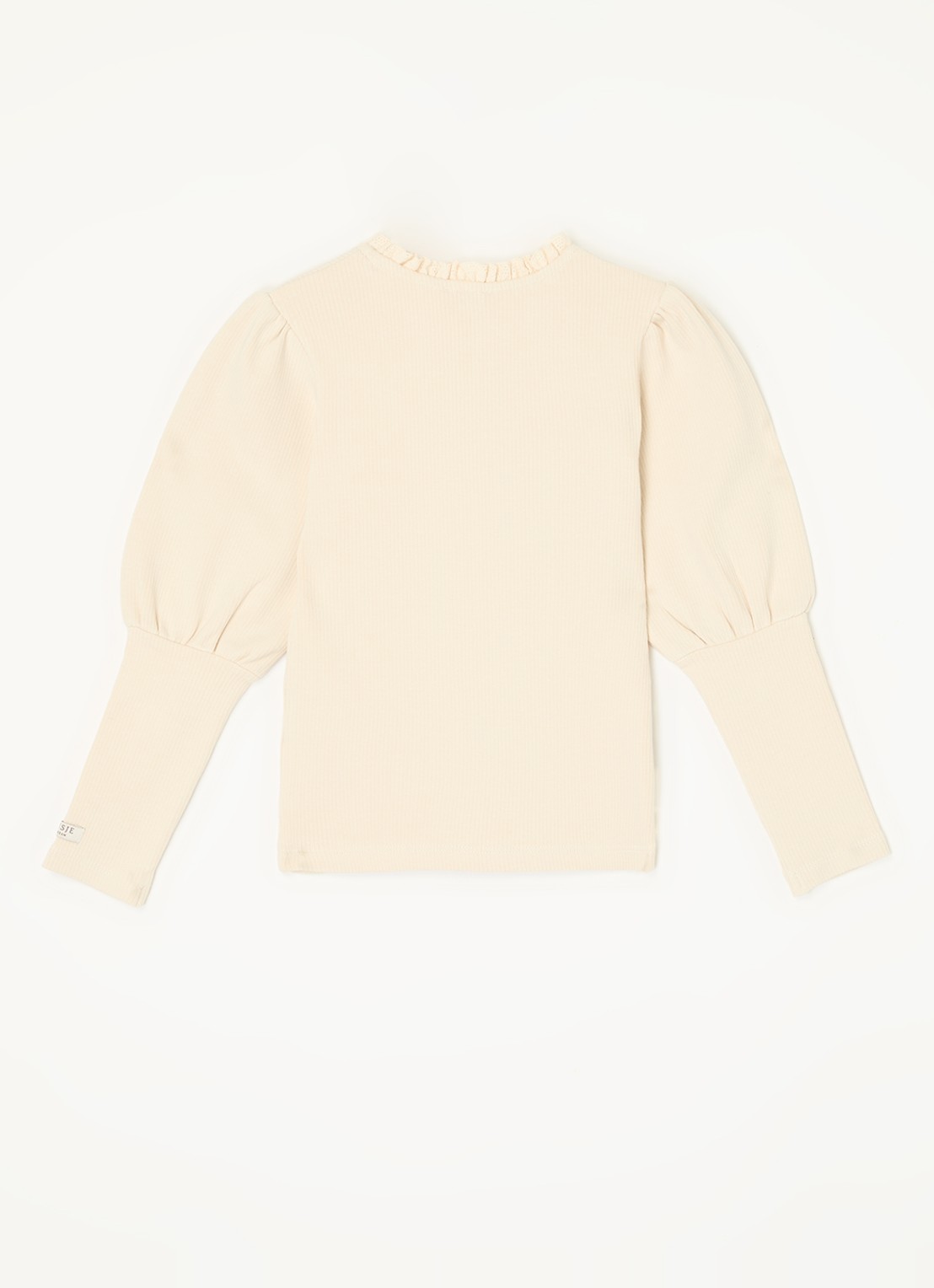 Donsje Amsterdam Raeven longsleeve van  katoen - voorkant 3 beige