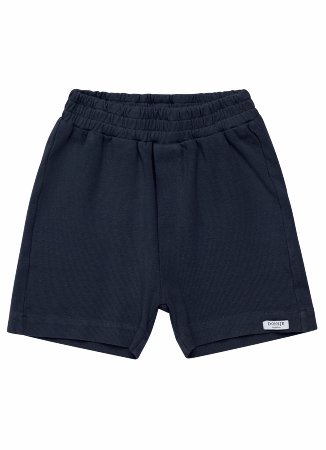 Donsje Amsterdam Rafie korte joggingbroek met logo - voorkant 3 donkerblauw
