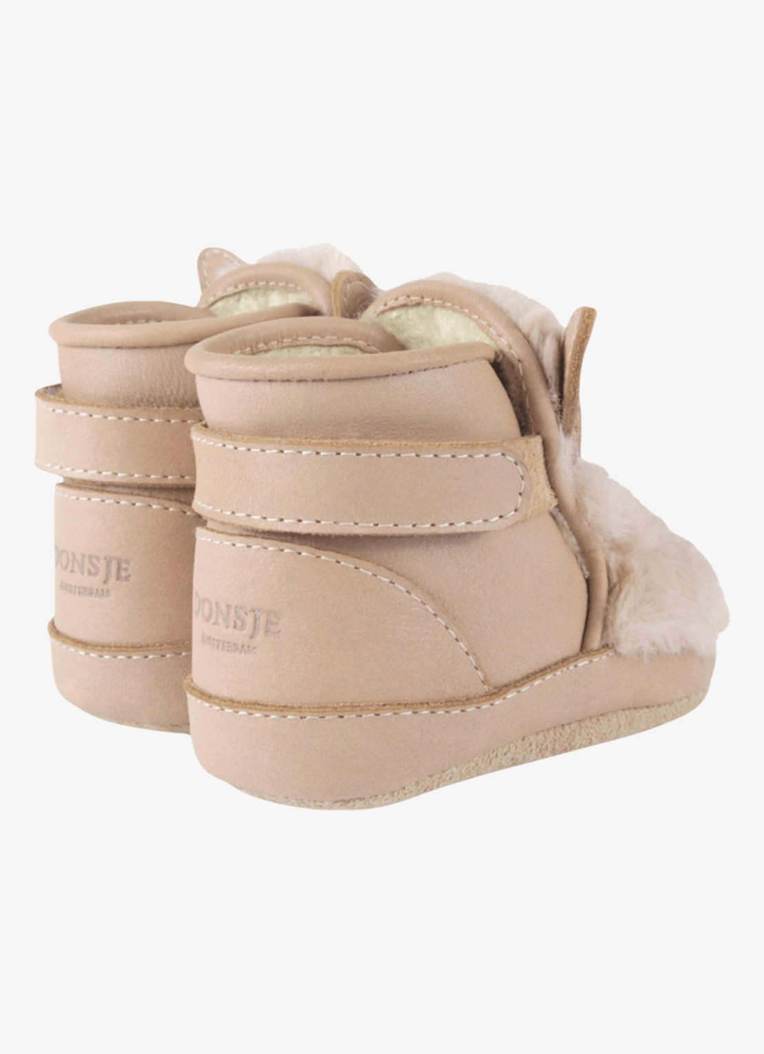 Donsje Amsterdam Richy Booties | Fluffy Bunny - achterkant 4 beige