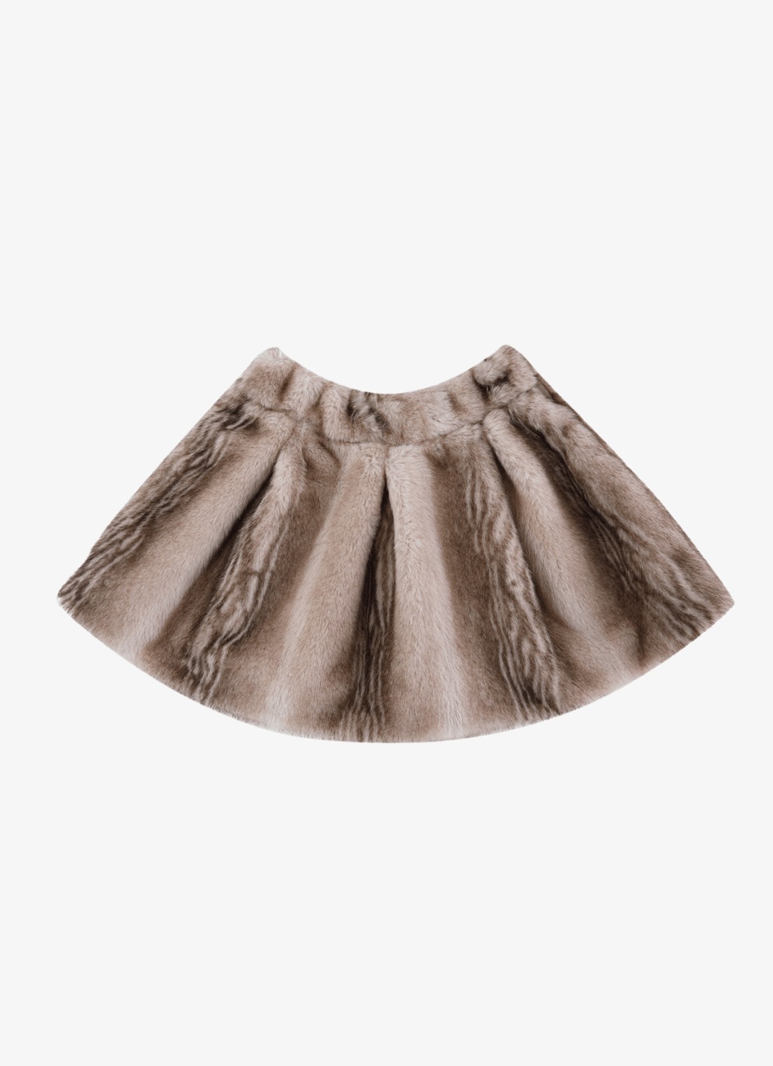 Donsje Amsterdam Rok van imitatiebont - achterkant beige