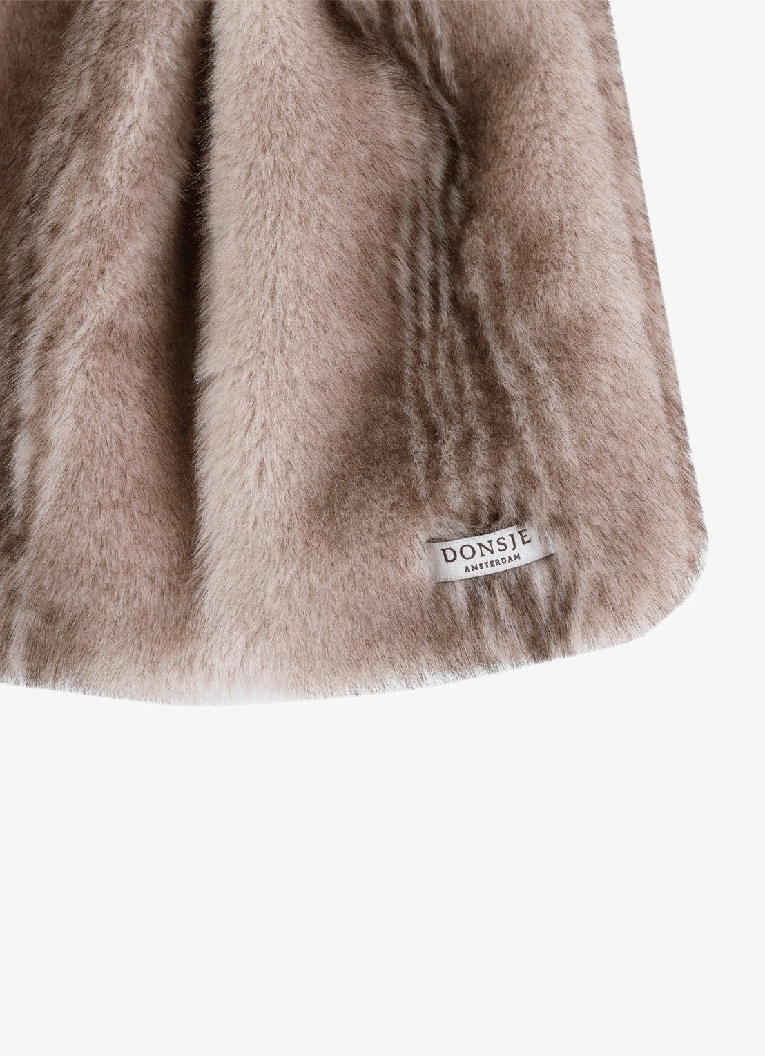 Donsje Amsterdam Rok van imitatiebont - detail 5 beige