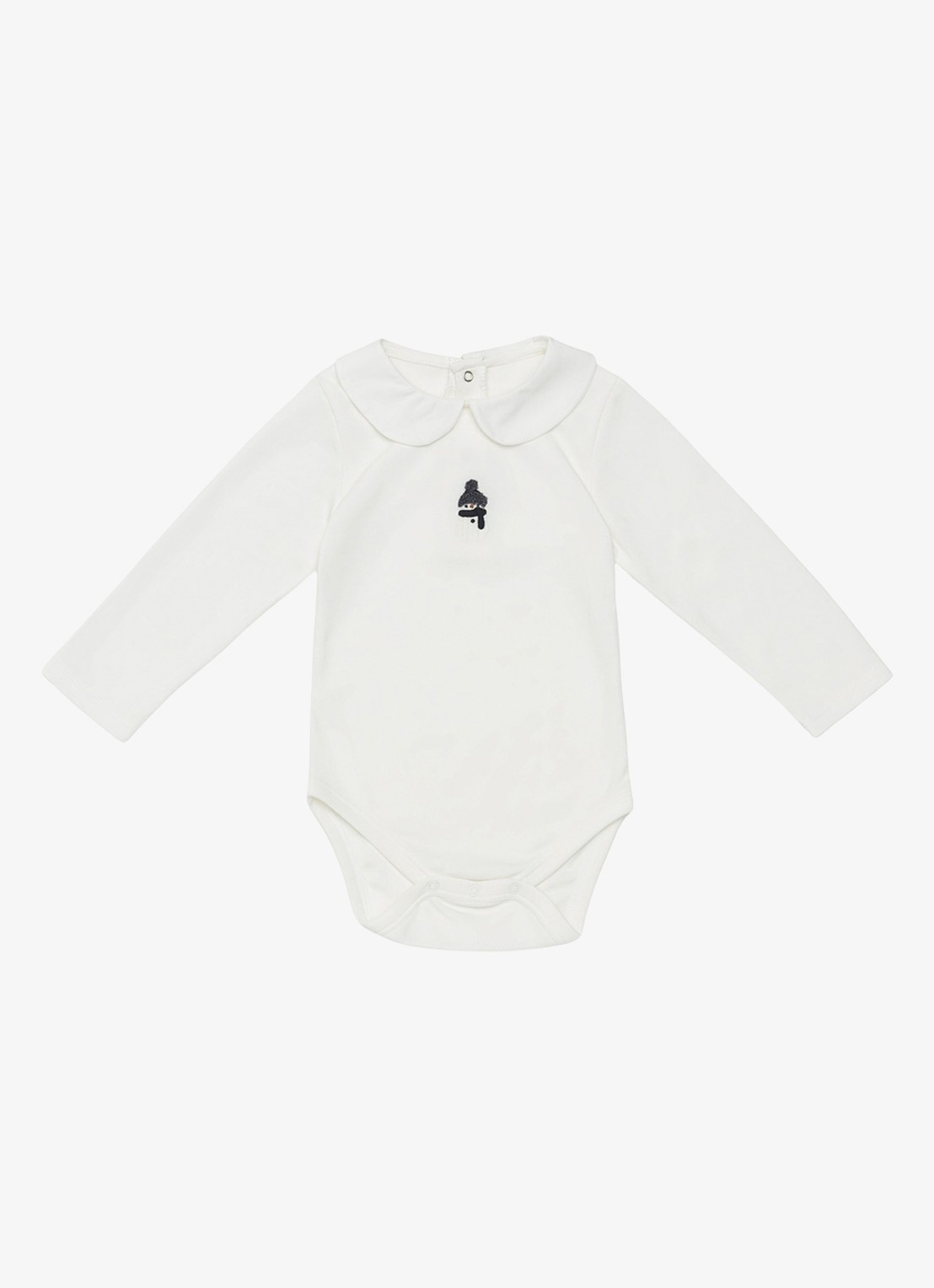 Donsje Amsterdam Romper met print - voorkant 4 gebroken wit