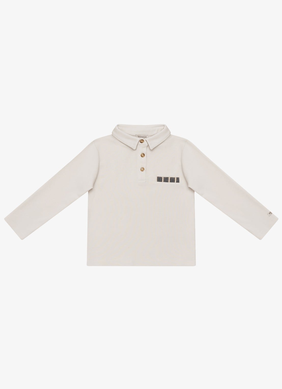 Donsje Amsterdam Rudmer longsleeve met logo - voorkant beige
