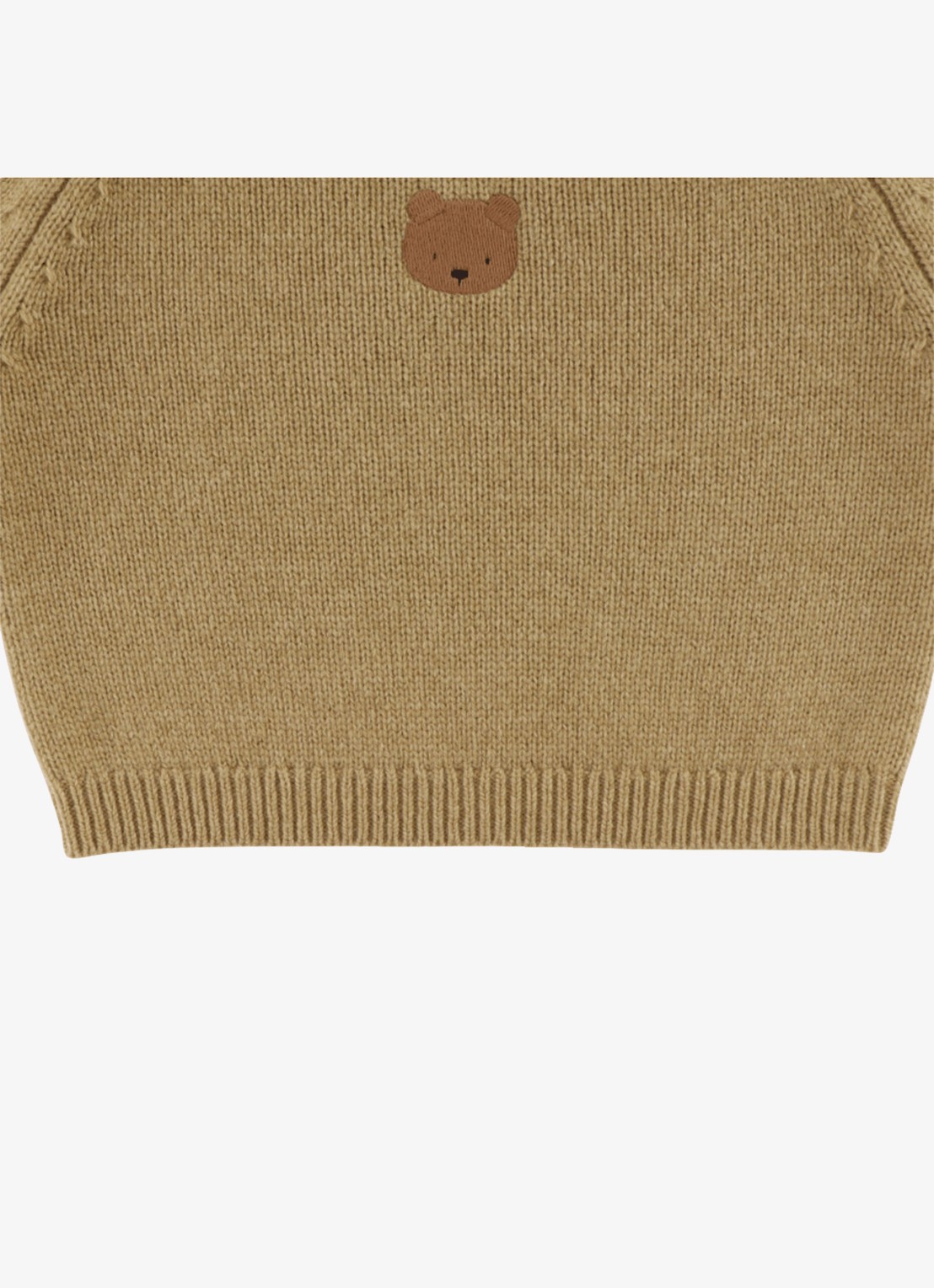 Donsje Amsterdam Sibbe fijngebreide trui van merino wol - detail 2 beige