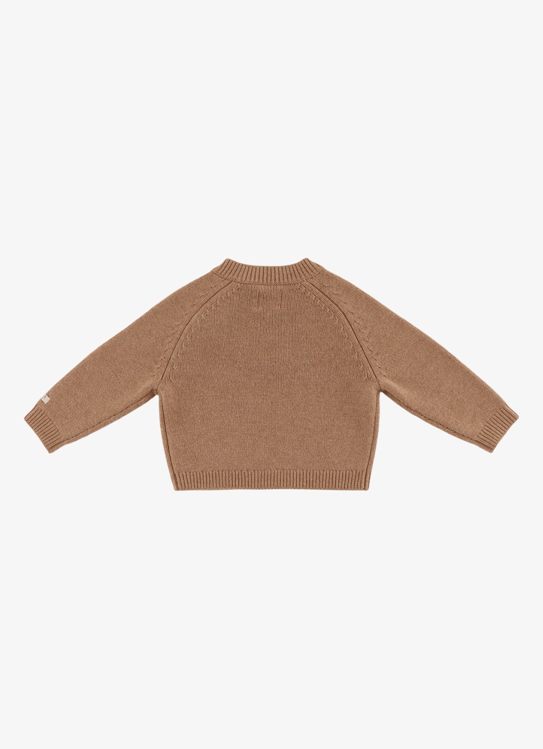 Donsje Amsterdam Sibbe Merino Wool Sweater | Fluffy Bunny - achterkant 3 hazelnootbruin