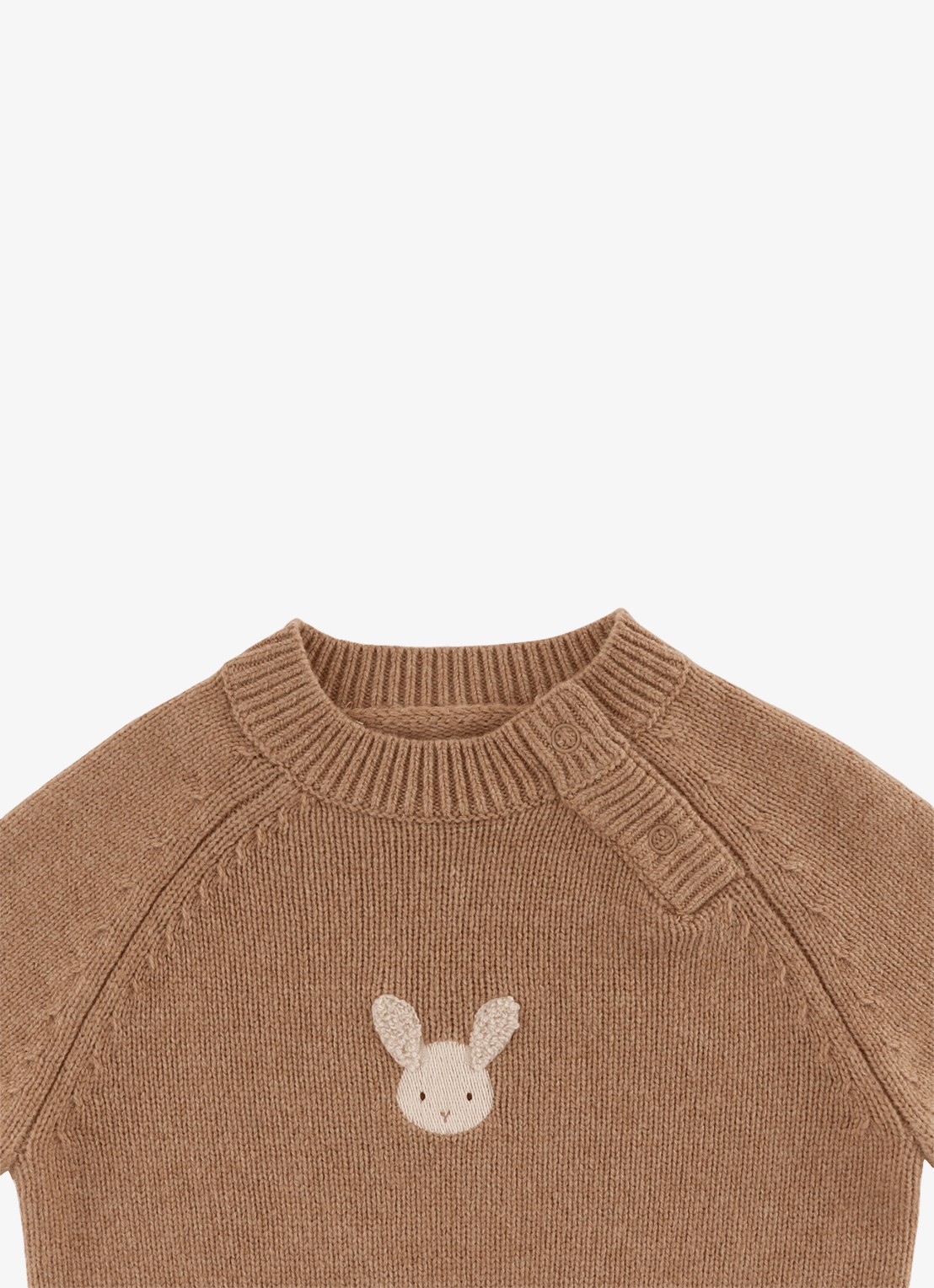 Donsje Amsterdam Sibbe Merino Wool Sweater | Fluffy Bunny - detail 4 hazelnootbruin