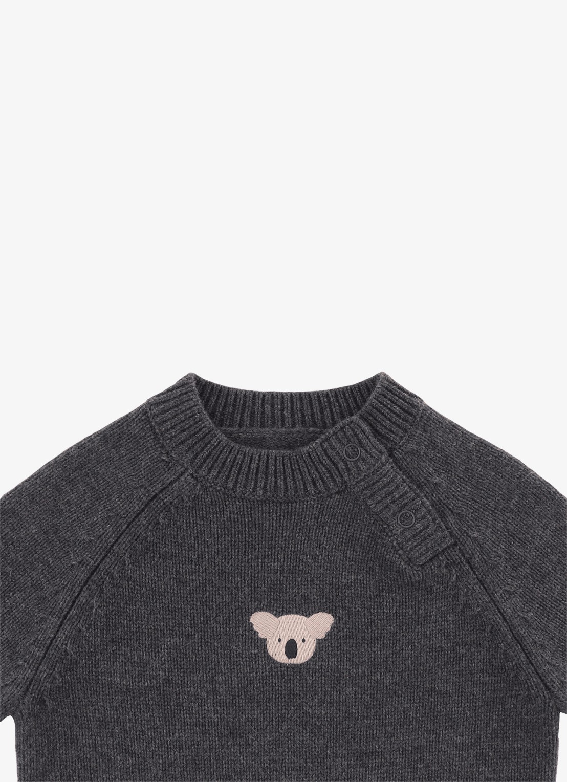 Donsje Amsterdam Sibbe Merino Wool Sweater | Koala - detail grijs