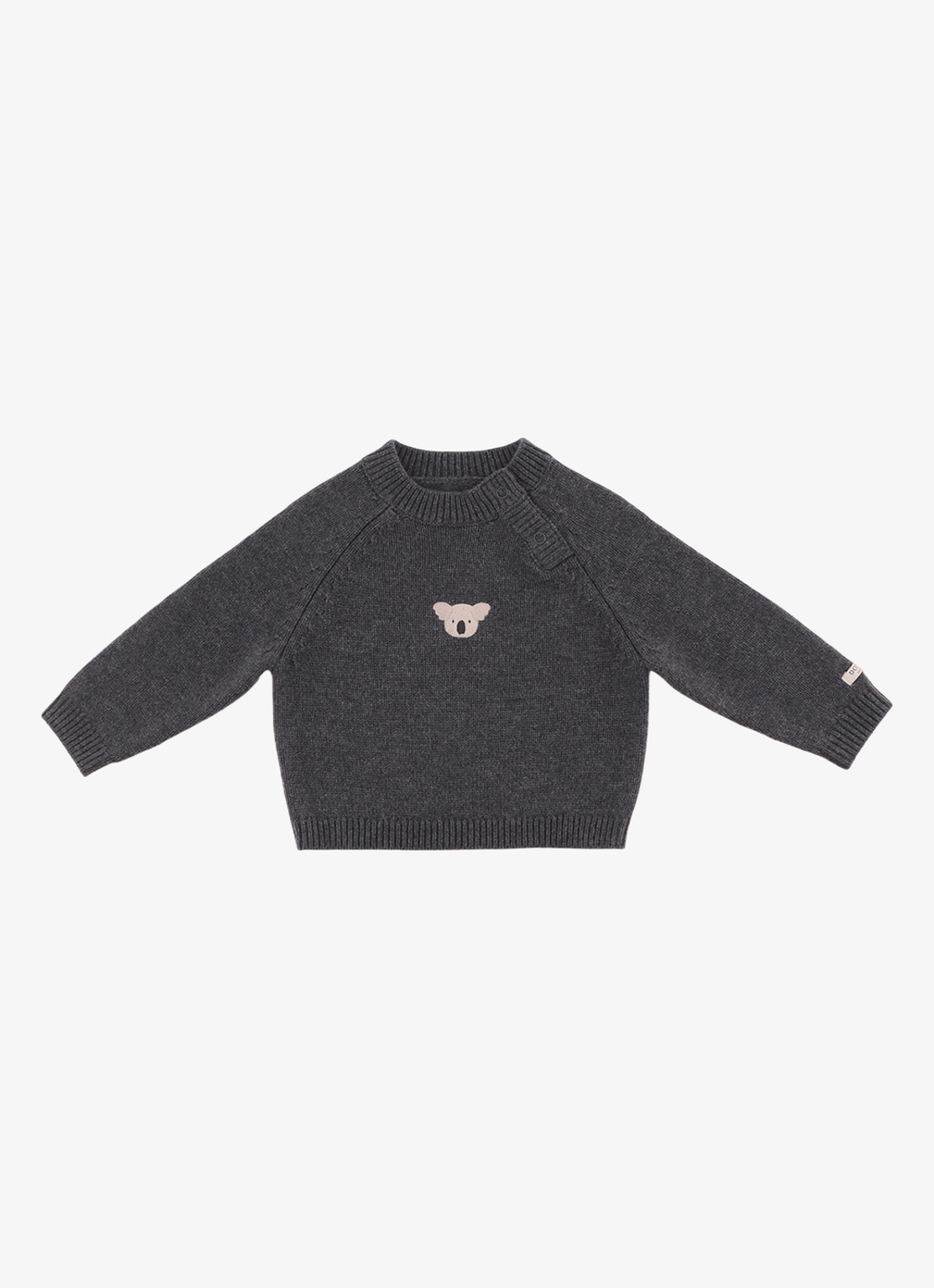 Donsje Amsterdam Sibbe Merino Wool Sweater | Koala - voorkant 4 grijs