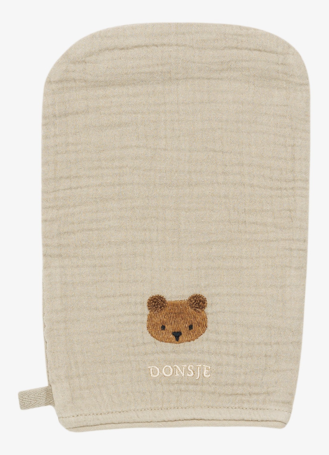 Donsje Amsterdam Sieby Washcloth | Bear - voorkant taupe