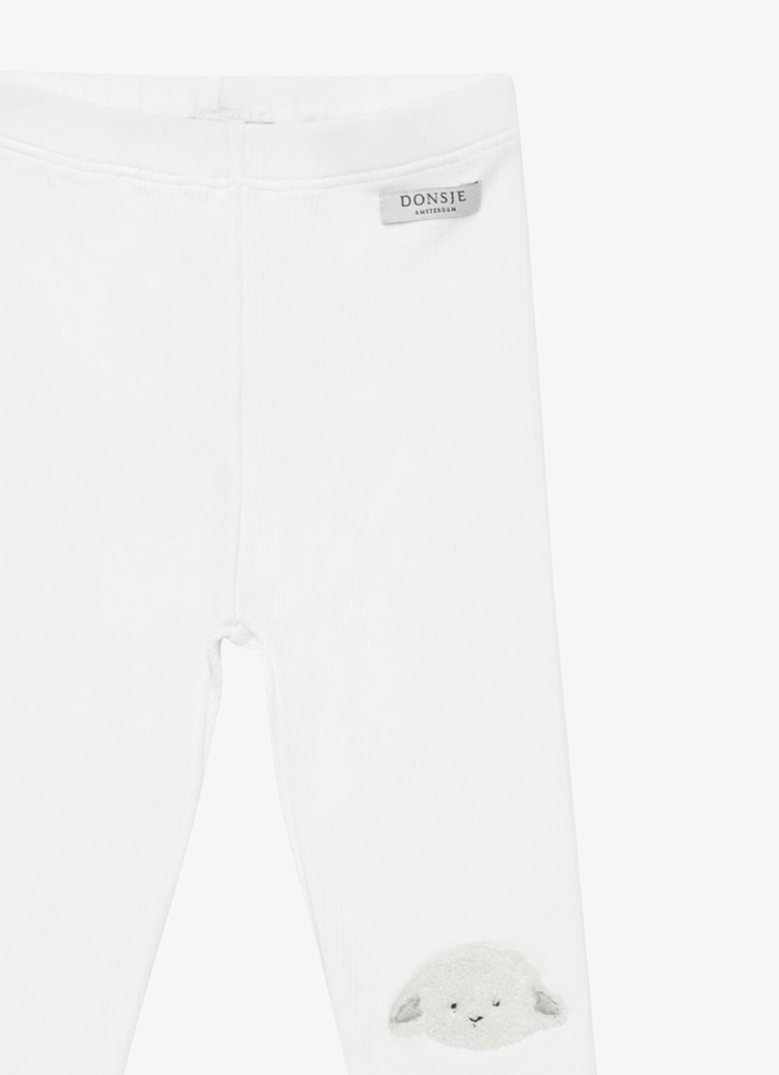 Donsje Amsterdam Soenie Lammy legging in katoenblend  - detail 3 gebroken wit