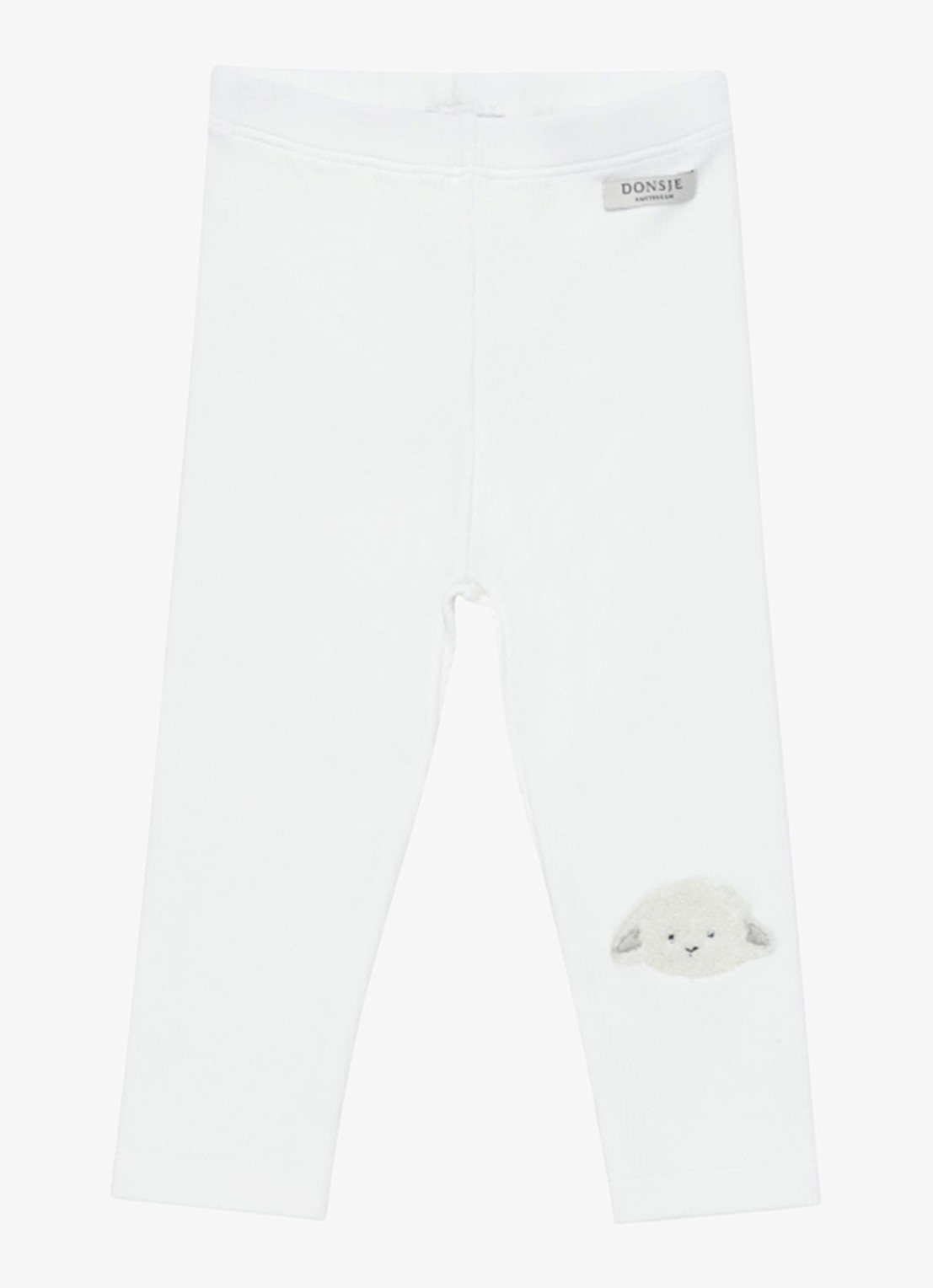 Donsje Amsterdam Soenie Lammy legging in katoenblend  - voorkant gebroken wit