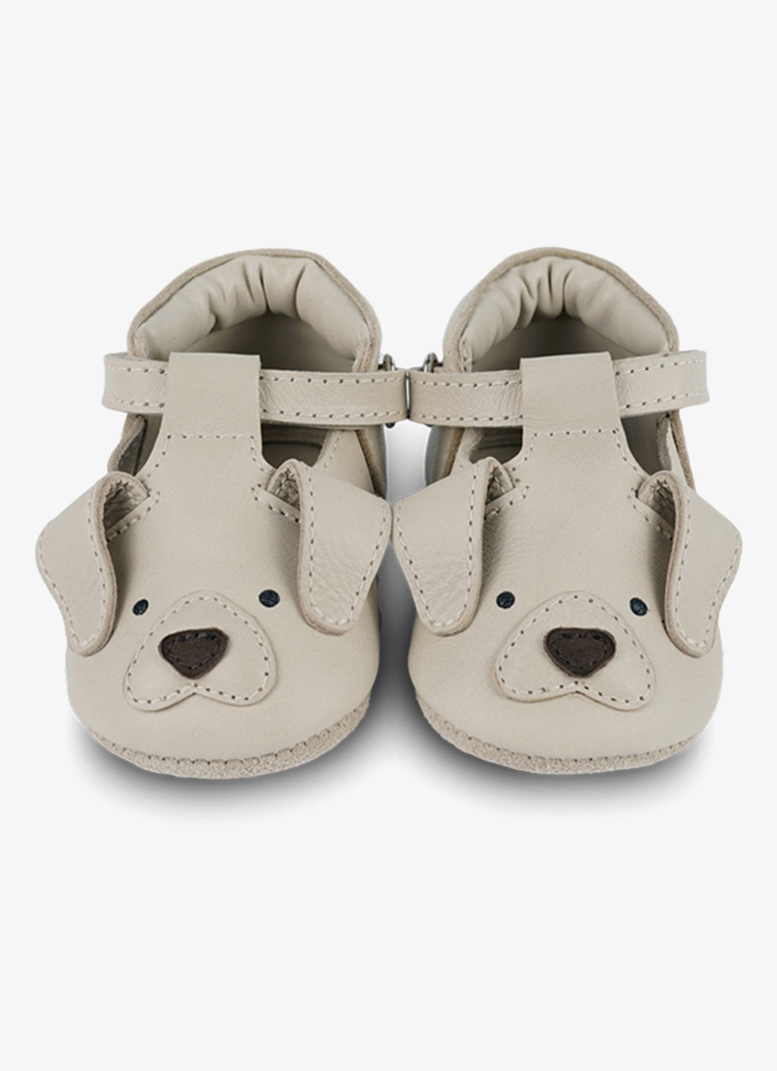 Donsje Amsterdam Spark Special Golden Retriever babyschoentje van leer  - detail 4 ivoor