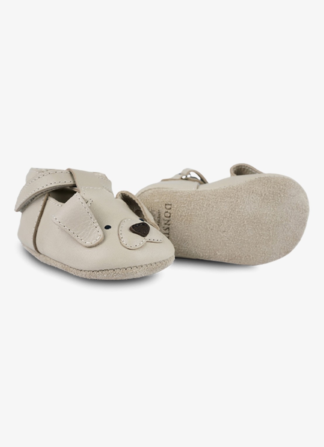 Donsje Amsterdam Spark Special Golden Retriever babyschoentje van leer  - detail 5 ivoor