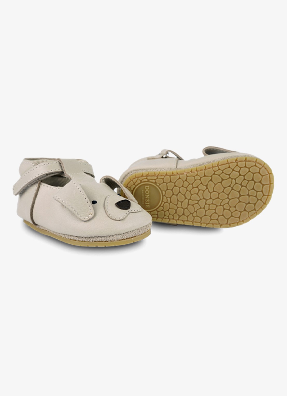 Donsje Amsterdam Spark Special Golden Retriever babyschoentje van leer  - detail 6 ivoor