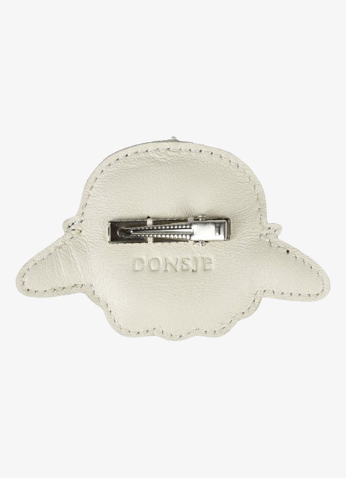 Donsje Amsterdam Stanzen haarclip met applicatie - achterkant 3 gebroken wit
