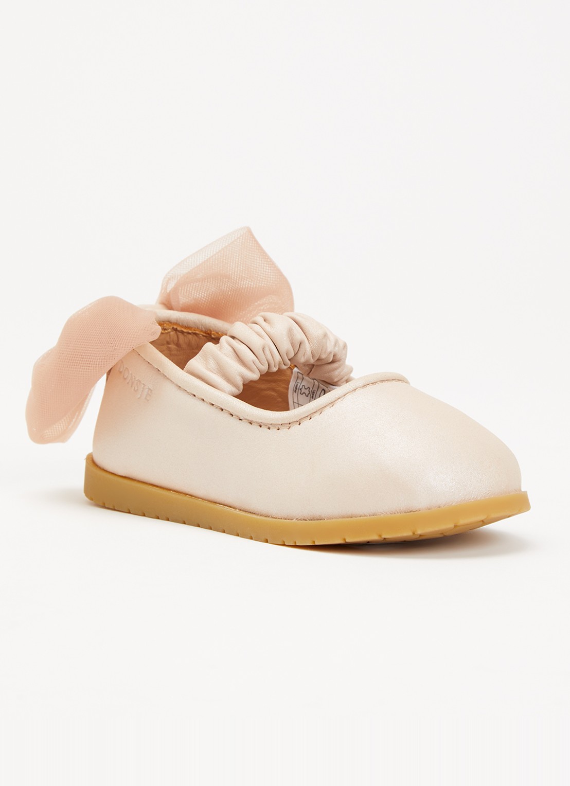 Donsje Amsterdam Taatie babyschoentje van leer - voorkant roségoud
