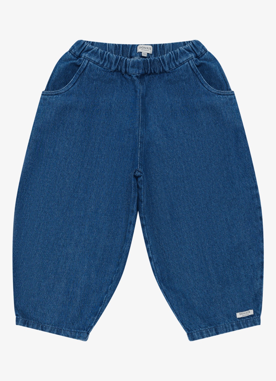 Donsje Amsterdam Tapered fit broek met steekzakken - voorkant indigo
