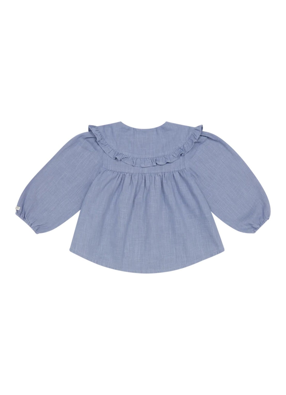 Donsje Amsterdam Thewa blouse in linnenblend - achterkant 2 royalblauw