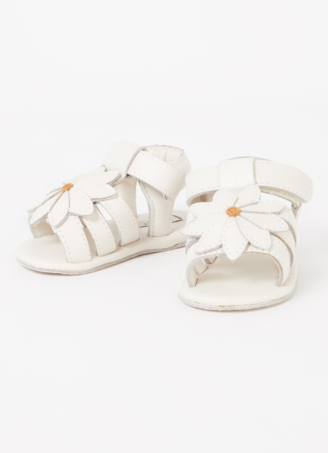 Donsje Amsterdam Tuti Daisy babyschoentje van leer - voorkant 3 gebroken wit
