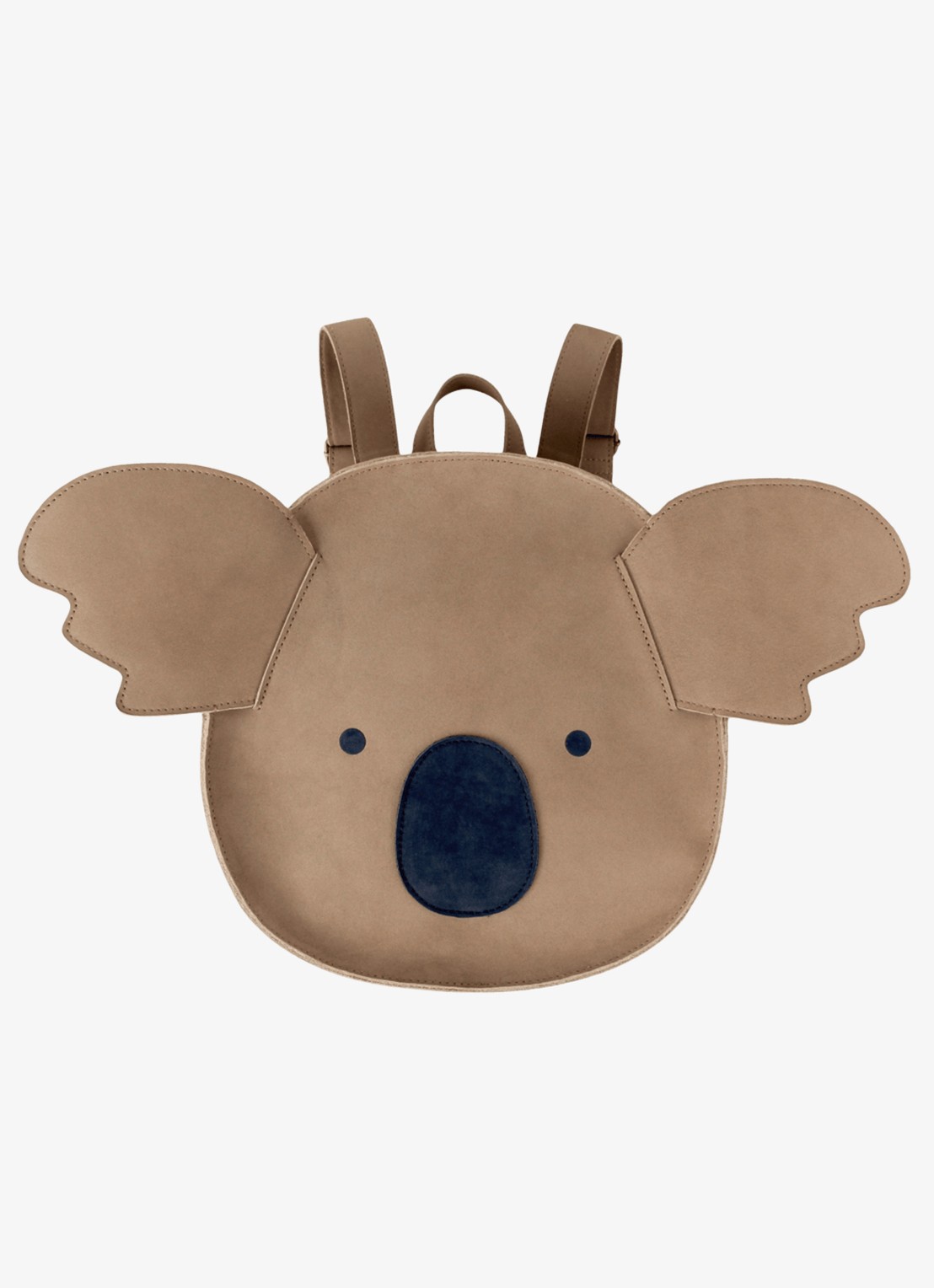 Donsje Amsterdam Umi Koala rugzak van leer - voorkant beige