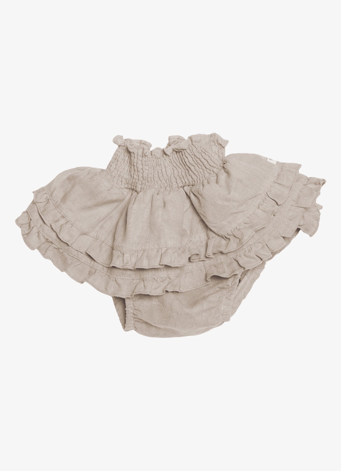 Donsje Amsterdam Vaibi bloomer in linnenblend - voorkant taupe