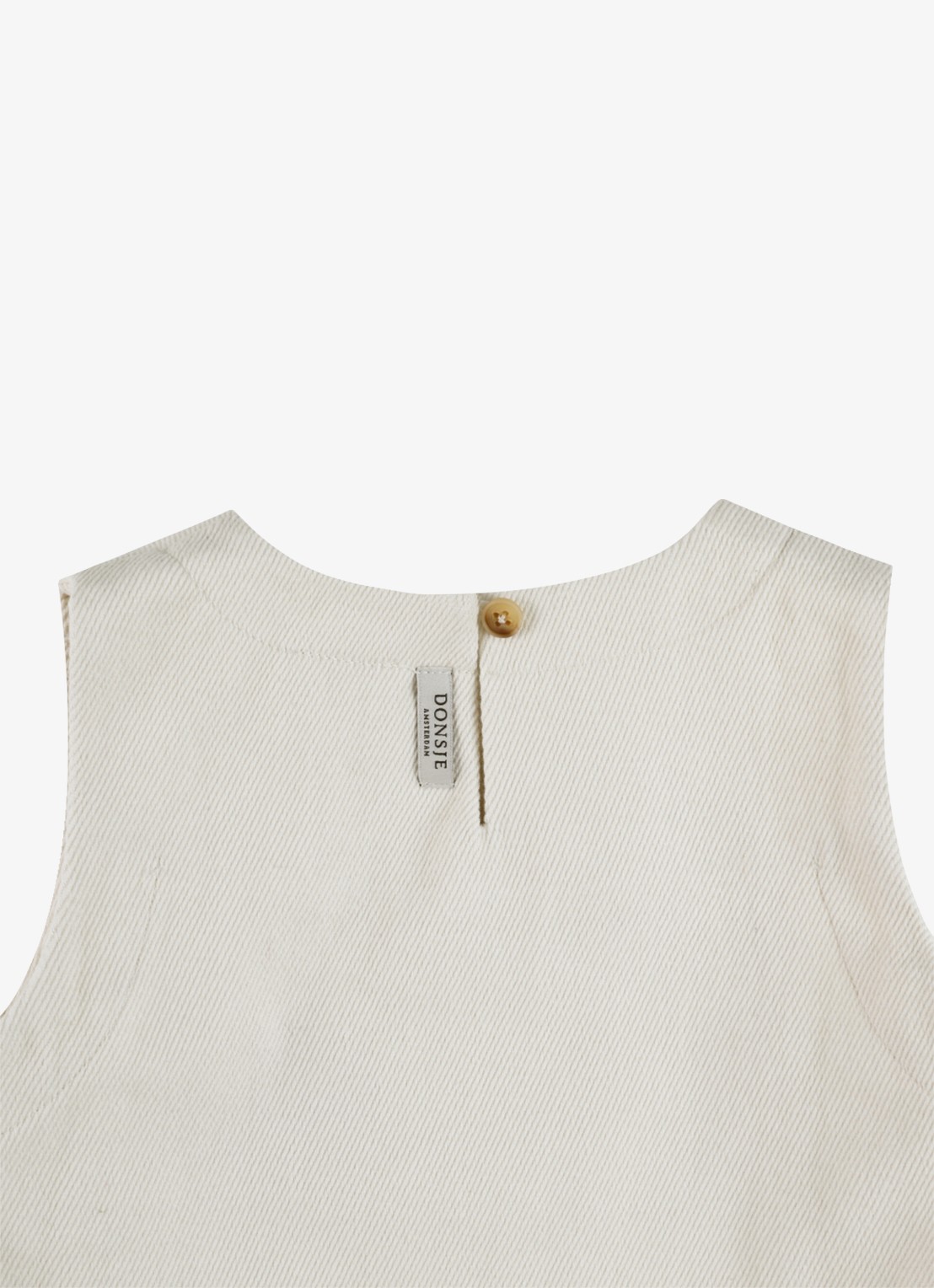 Donsje Amsterdam Veeri top met strikdetail - detail 5 ivoor