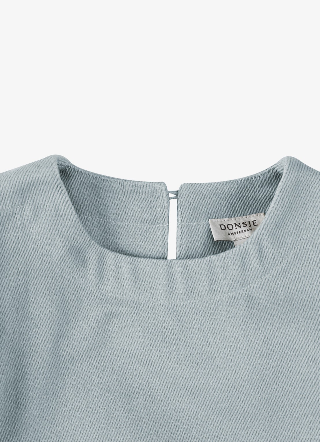 Donsje Amsterdam Veeri top met strikdetail - detail indigo