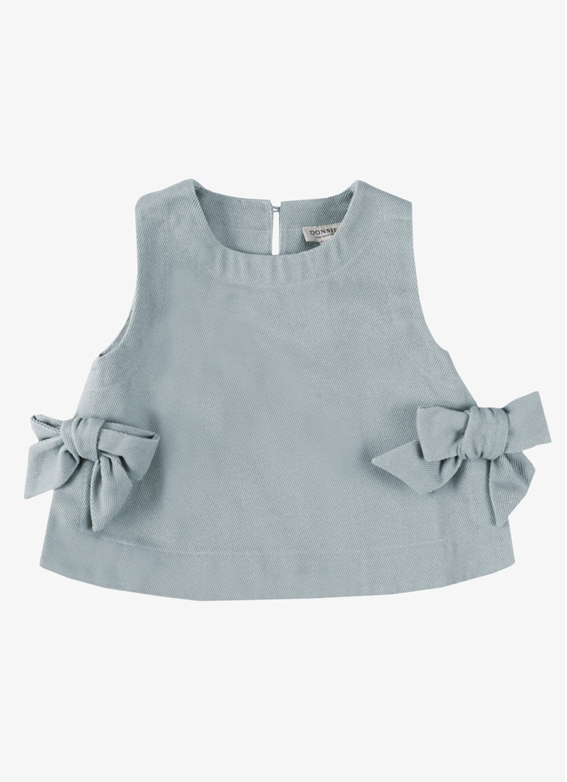 Donsje Amsterdam Veeri top met strikdetail - voorkant 5 indigo